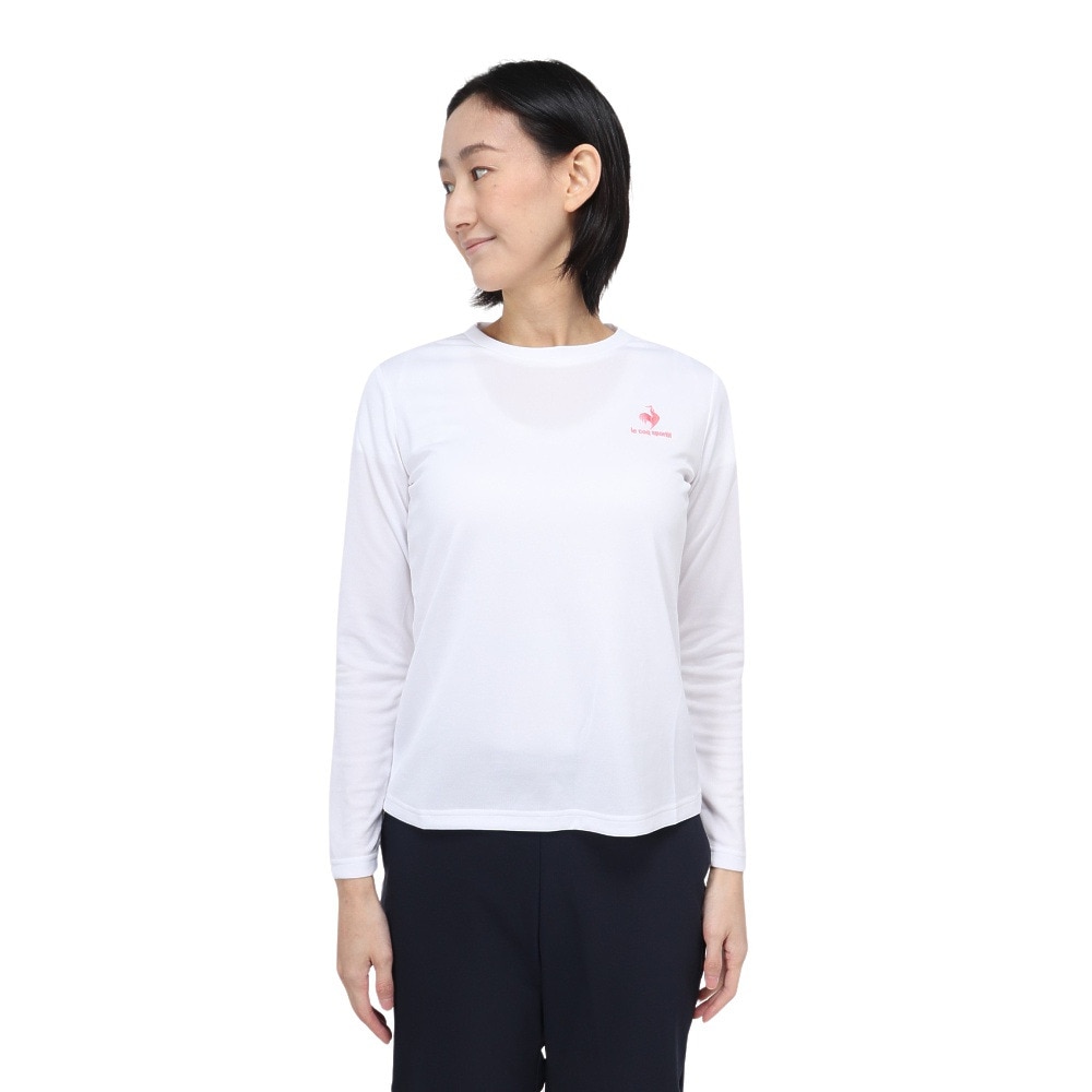 ルコックスポルティフ（lecoqsportif）（レディース）エコペットロングスリーブシャツ QMWTJB30Z WHT