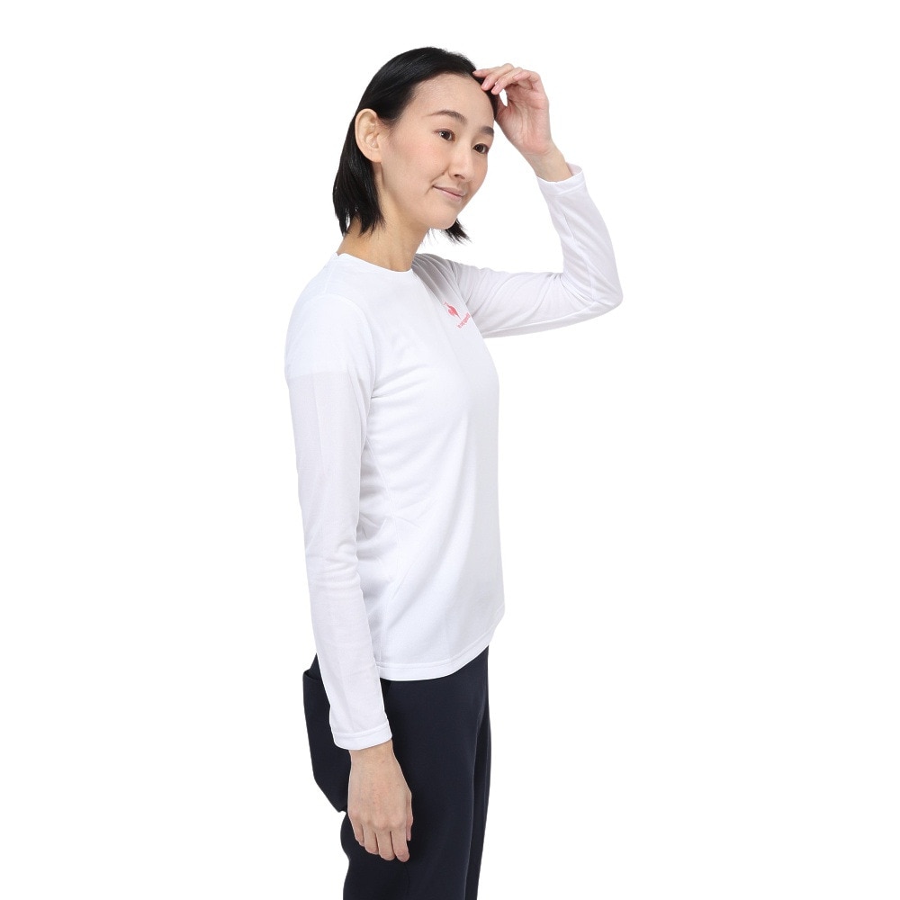 ルコックスポルティフ（lecoqsportif）（レディース）エコペットロングスリーブシャツ QMWTJB30Z WHT