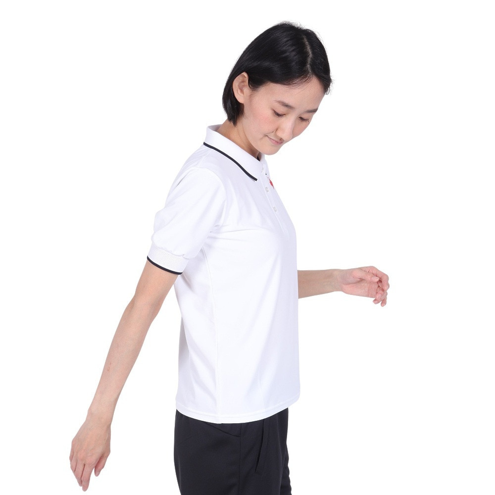 ルコックスポルティフ（lecoqsportif）（レディース）クーリング ヘランカサンスクリーン 半袖ポロシャツ QMWXJA40 WH