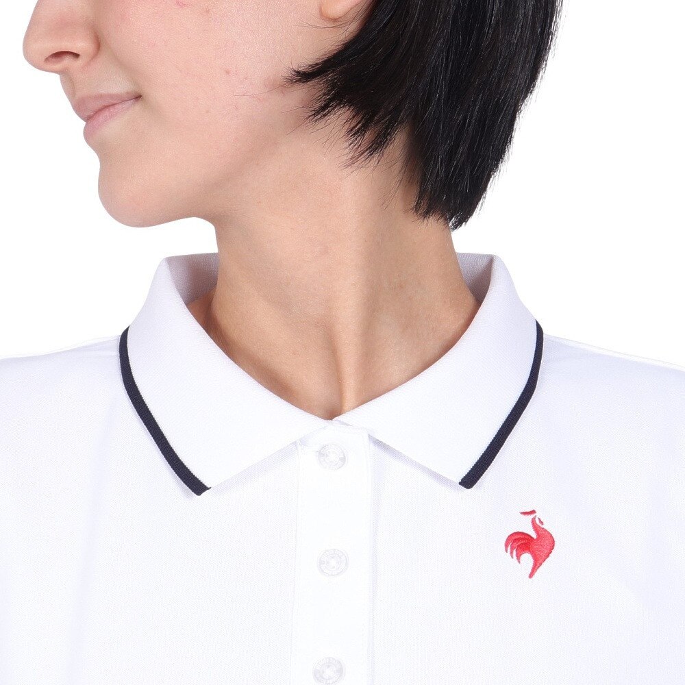 ルコックスポルティフ（lecoqsportif）（レディース）クーリング ヘランカサンスクリーン 半袖ポロシャツ QMWXJA40 WH