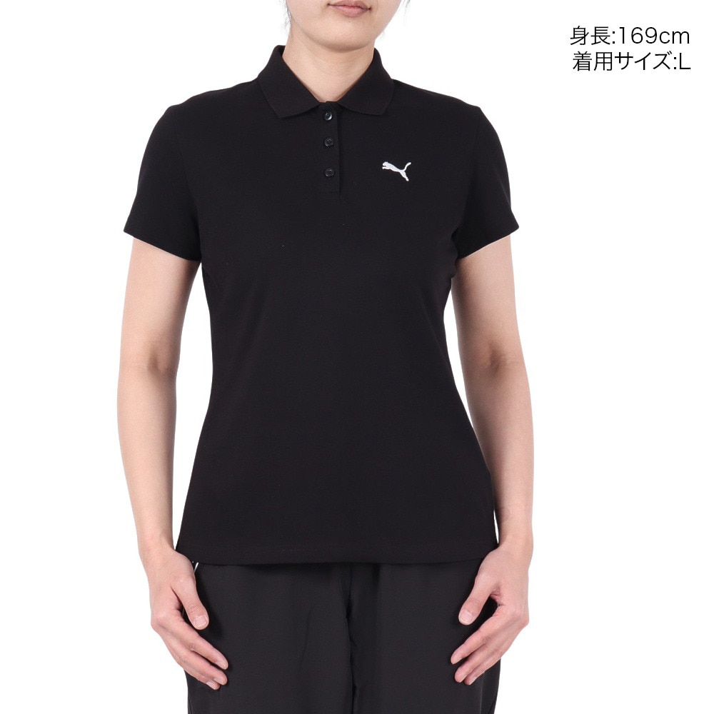 プーマ（PUMA）（レディース）ESS ロゴ ポロシャツ 687615 01 BLK