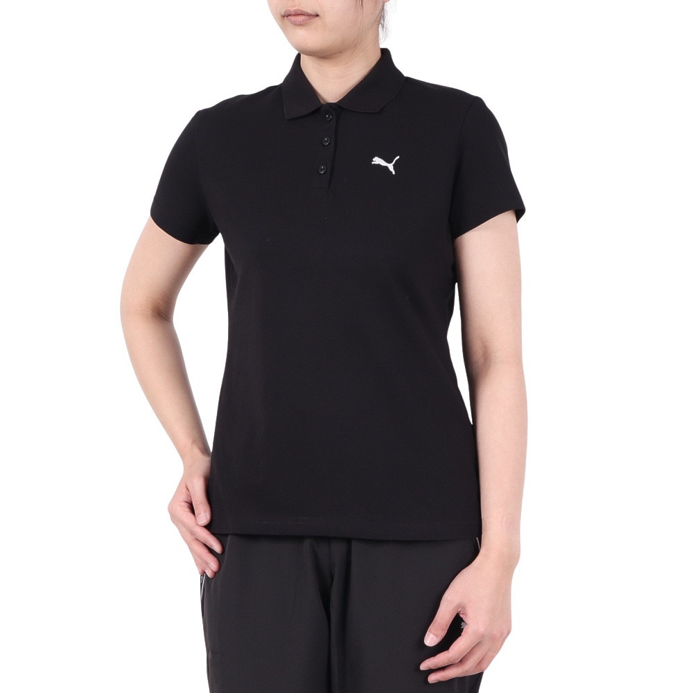 プーマ（PUMA）（レディース）ESS ロゴ ポロシャツ 687615 01 BLK