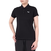(レディース)ESS ロゴ ポロシャツ 687615 01 BLK