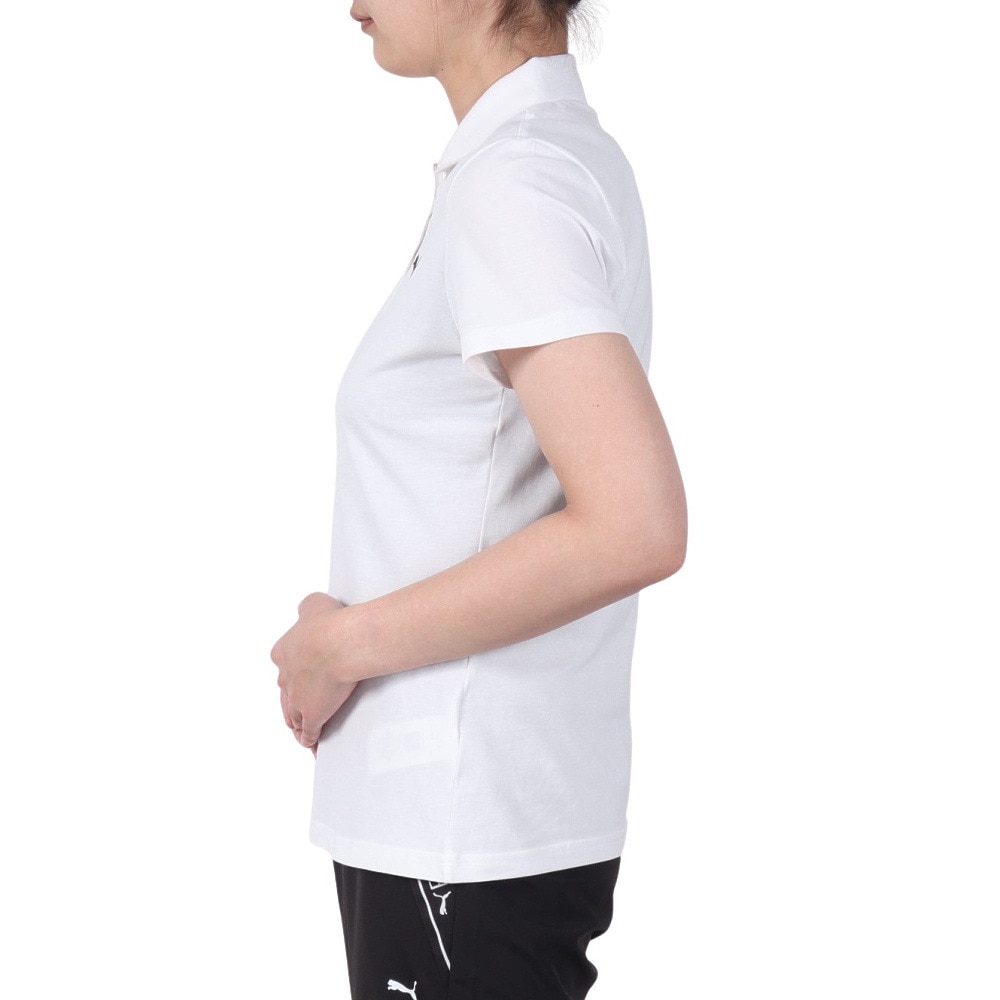 プーマ（PUMA）（レディース）ESS ロゴ ポロシャツ 687615 02 WHT
