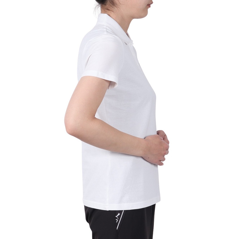 プーマ（PUMA）（レディース）ESS ロゴ ポロシャツ 687615 02 WHT