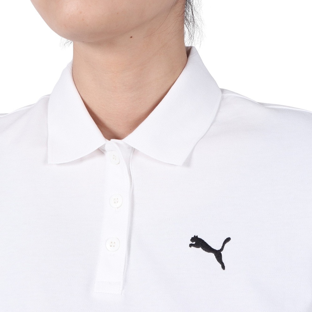 プーマ（PUMA）（レディース）ESS ロゴ ポロシャツ 687615 02 WHT