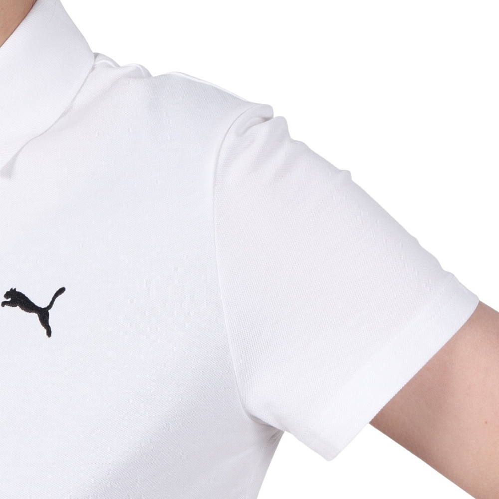 プーマ（PUMA）（レディース）ESS ロゴ ポロシャツ 687615 02 WHT