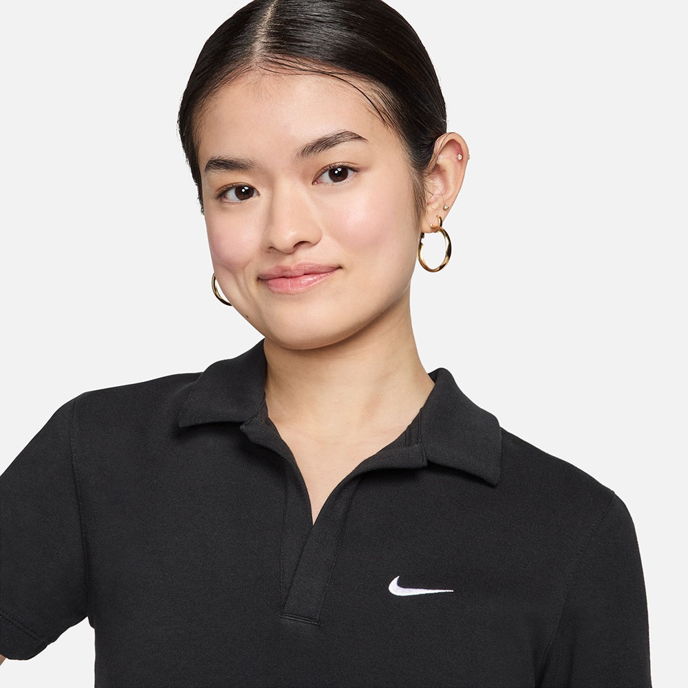 ナイキ（NIKE）（レディース）スポーツウェア エッセンシャル ショートスリーブ ポロ トップ DV7885-010