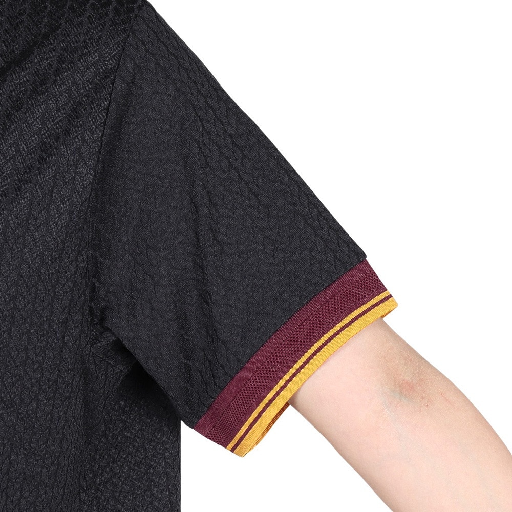 ルコックスポルティフ（lecoqsportif）（レディース）ジャガード半袖ポロシャツ LU5FHS00L BK00