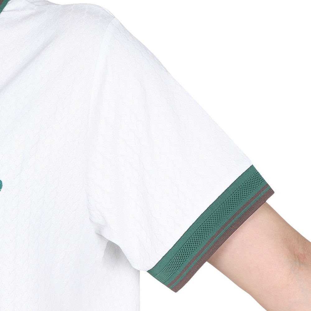ルコックスポルティフ（lecoqsportif）（レディース）ジャガード半袖ポロシャツ LU5FHS00L WH00
