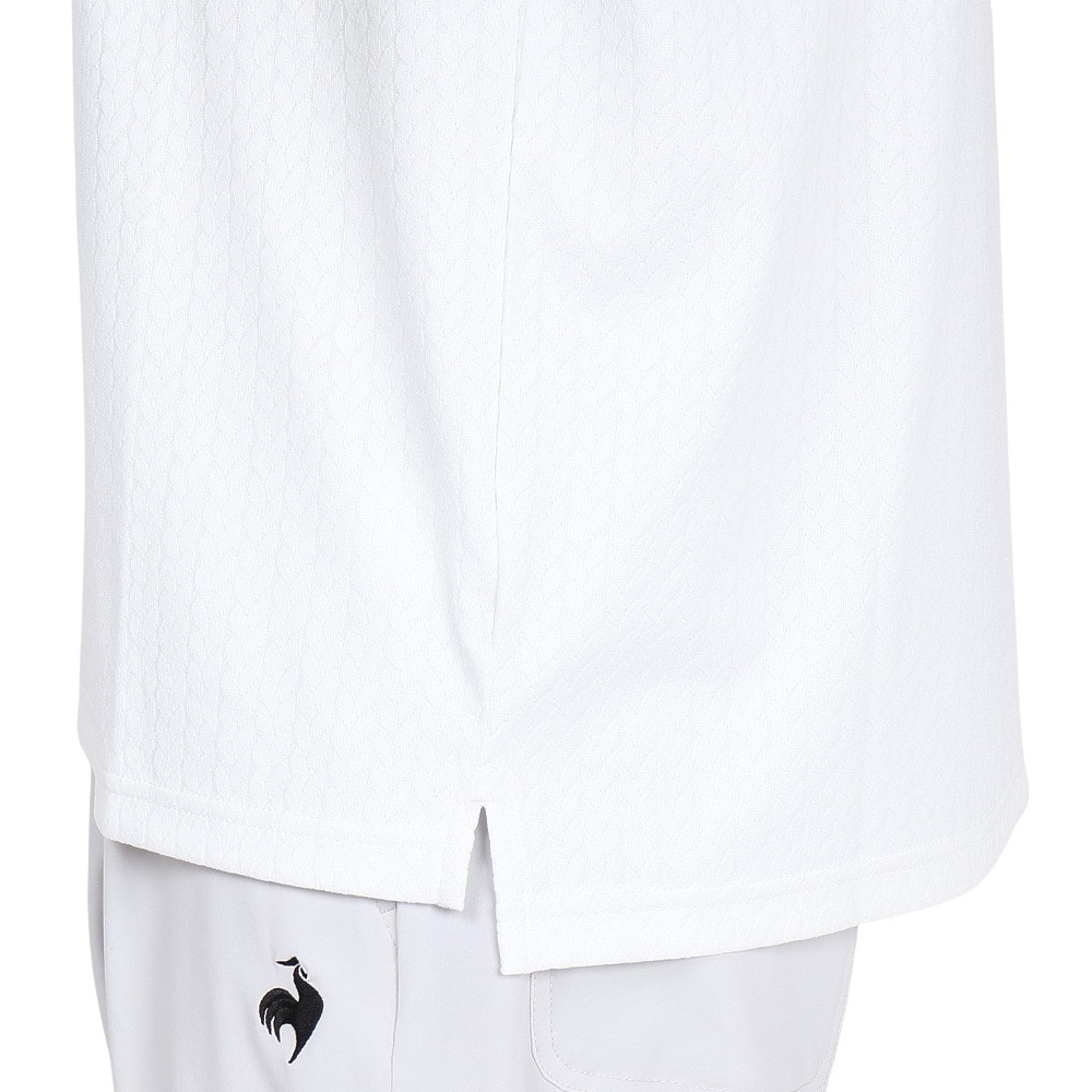 ルコックスポルティフ（lecoqsportif）（レディース）ジャガード半袖ポロシャツ LU5FHS00L WH00