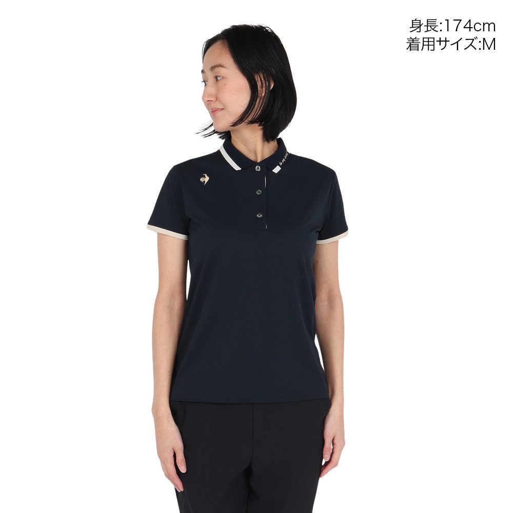ルコックスポルティフ（lecoqsportif）（レディース）ヘランカ半袖ポロシャツ LT6SHS40L NV00