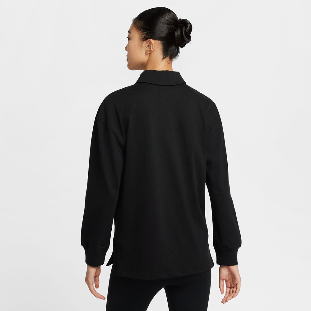 ナイキ（NIKE）（レディース）エッセンシャル オーバーサイズ 長袖ポロシャツ FZ5814-010