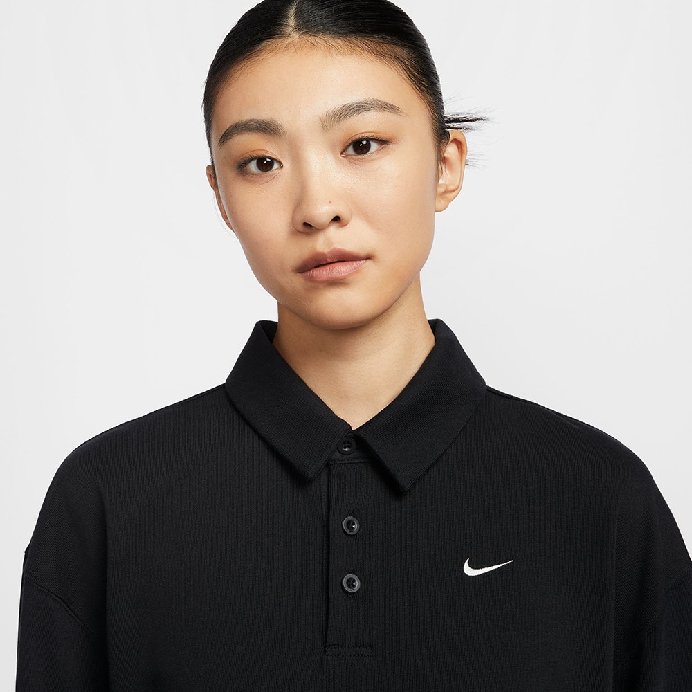 ナイキ（NIKE）（レディース）エッセンシャル オーバーサイズ 長袖ポロシャツ FZ5814-010