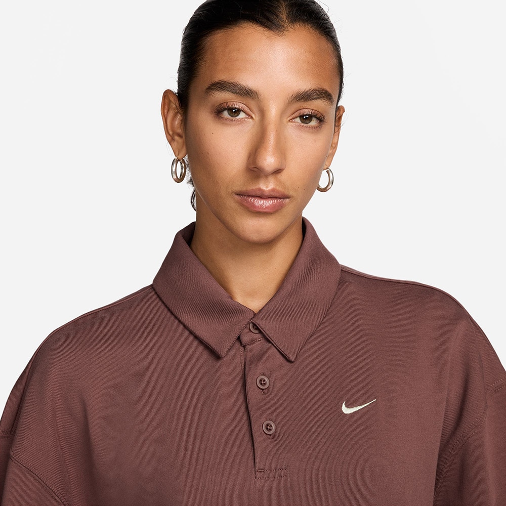 ナイキ（NIKE）（レディース）エッセンシャル オーバーサイズ 長袖ポロシャツ FZ5814-218