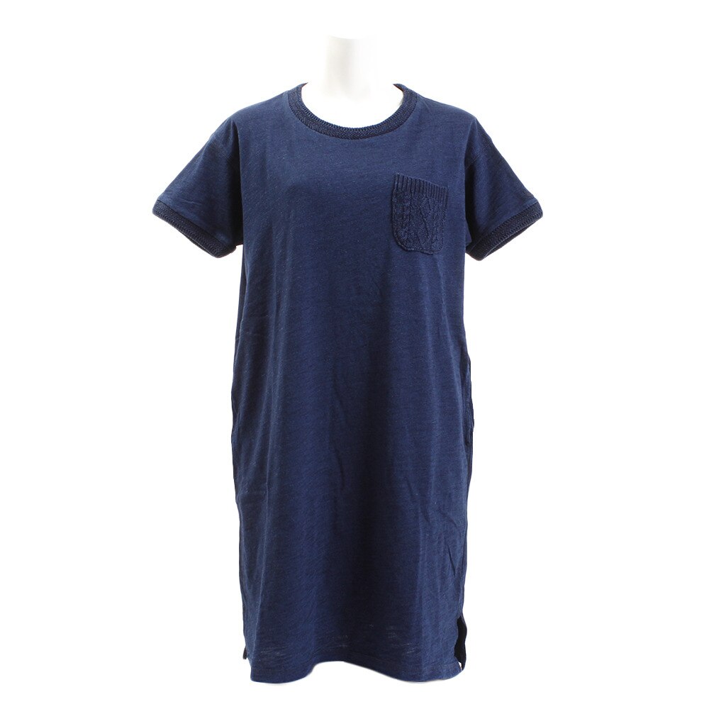  【多少の傷汚れありの為大奉仕】Indigo slub crew ワンピース 864EK9FQ9439IBLU オンライン価格