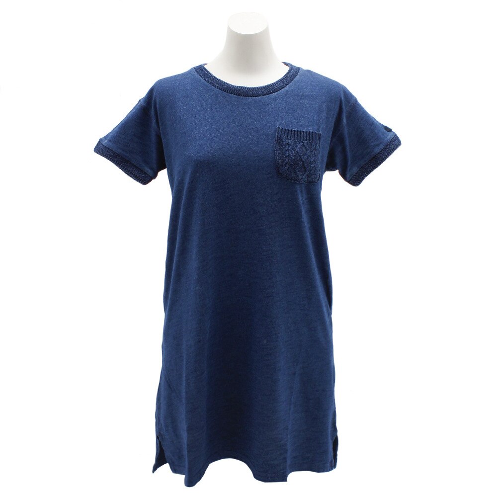  【多少の傷汚れありの為大奉仕】Indigo slub crew ワンピーズ 864EK9FQ9439LBLU オンライン価格