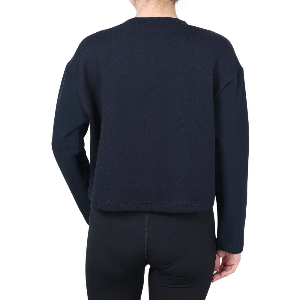 HUITIEME（レディース）長袖Tシャツ レディース ハイブリットセットインクルーネック 192-36210-098