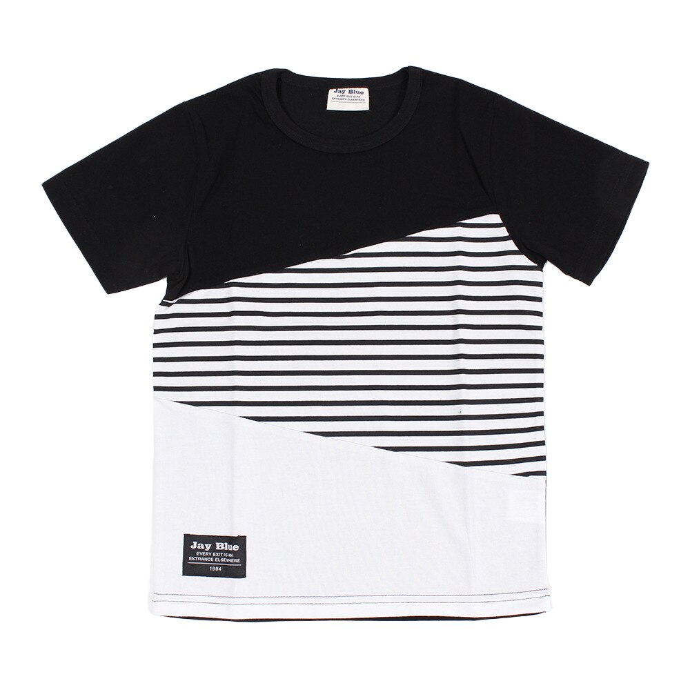  ジュニア 切替え半袖Tシャツ 68111 BLK オンライン価格