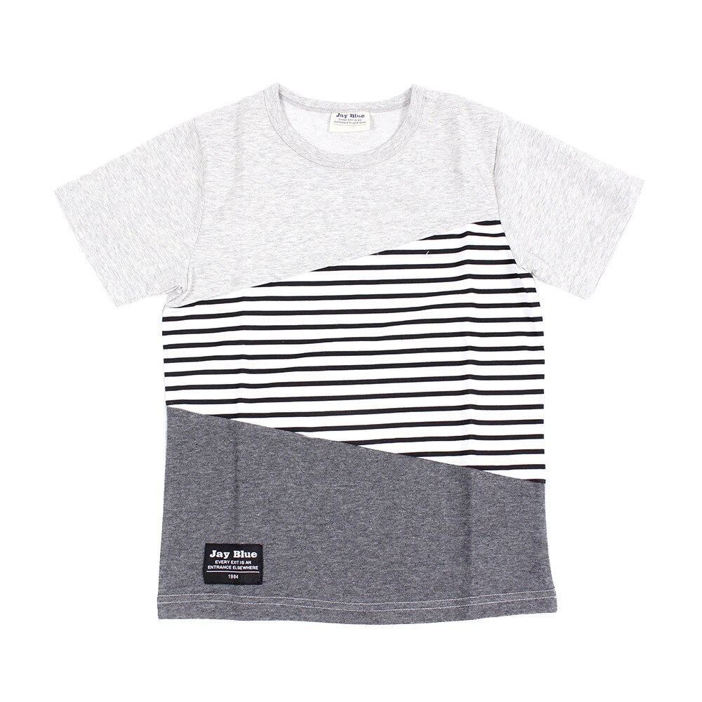  ジュニア 切替え半袖Tシャツ 68111 GRY オンライン価格