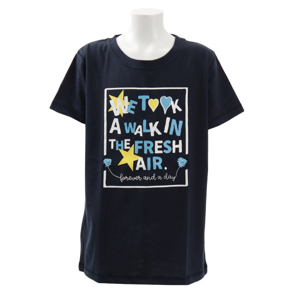  【多少の傷汚れありの為大奉仕】ガールズ 半袖Tシャツ 865PA9JY9278 NVY オンライン価格