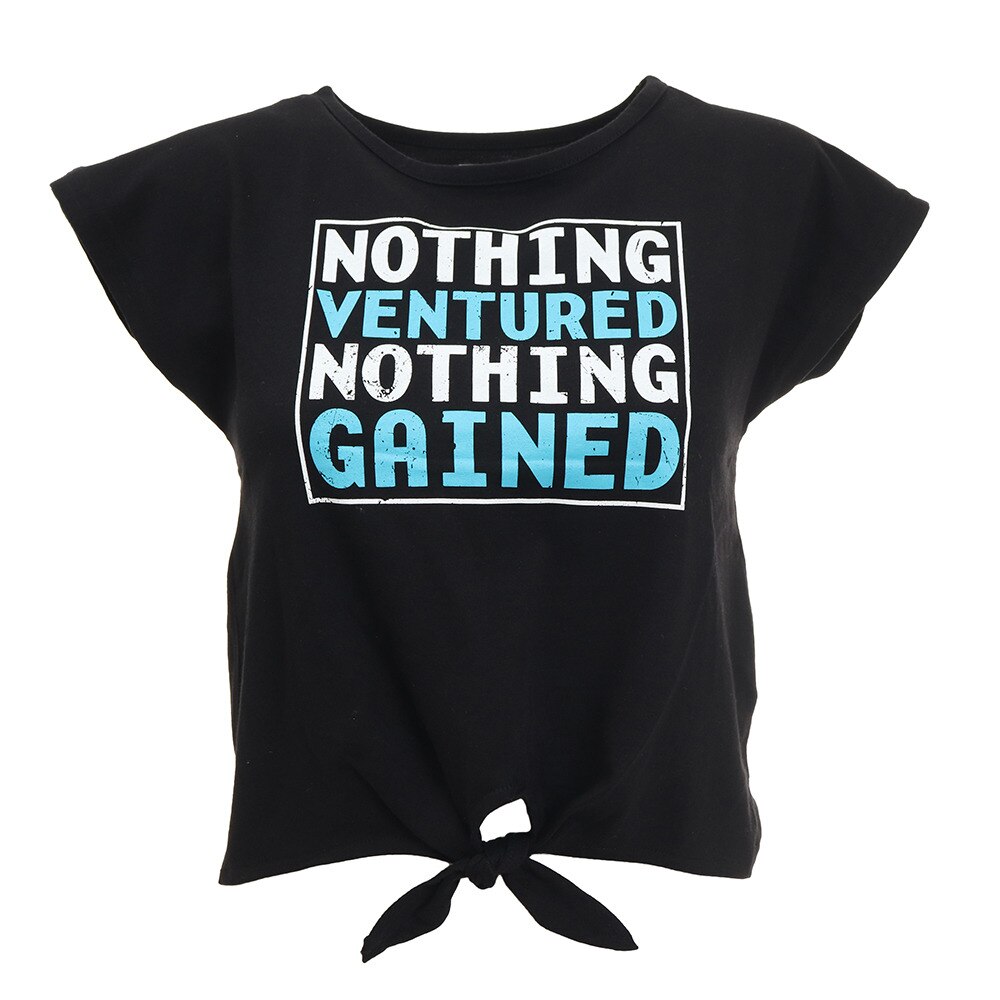  ガールズ 前結びTシャツ 865PA0BGI2313BLK オンライン価格