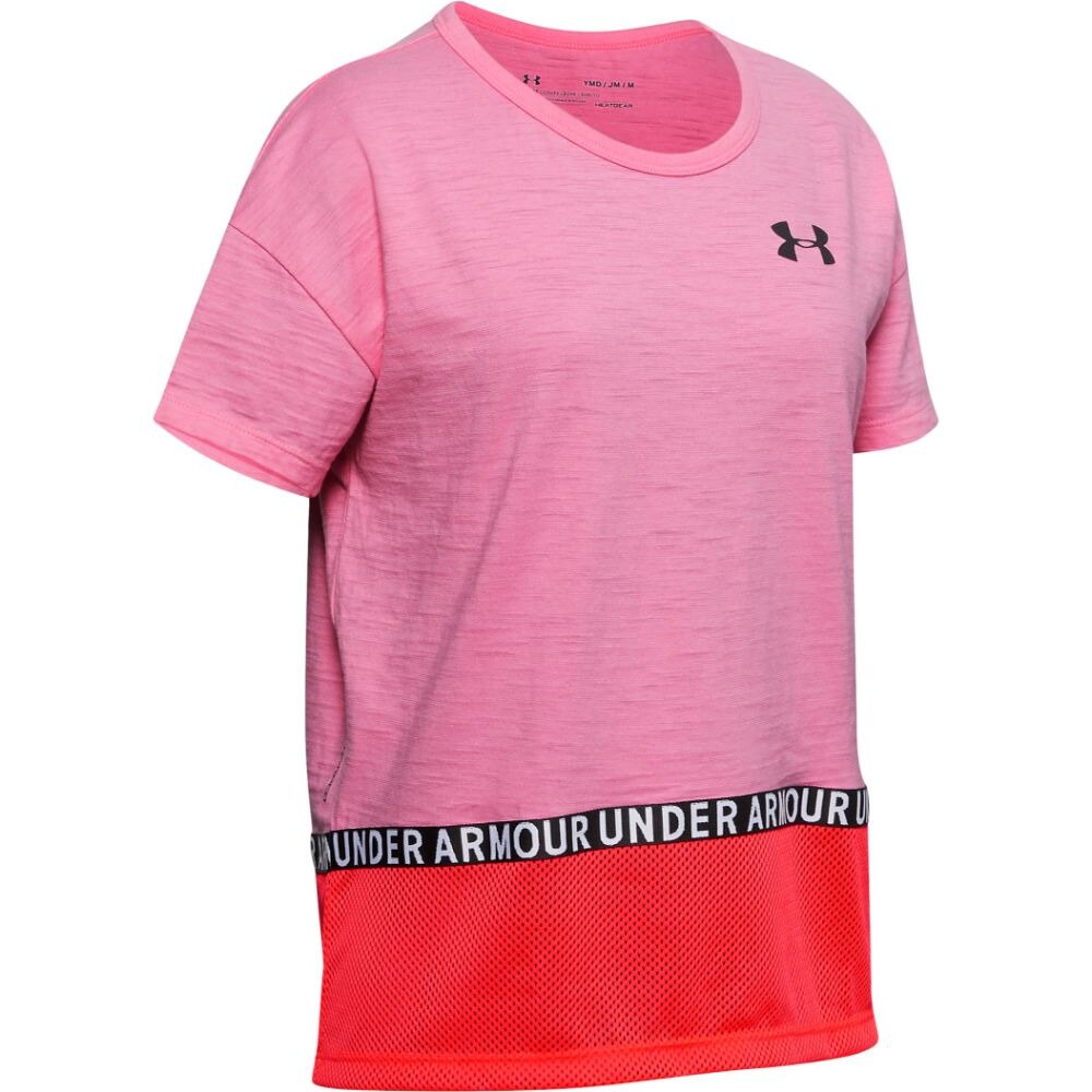  ガールズ チャージドコットン 半袖Tシャツ 1351601 LIP/BLK AT オンライン価格