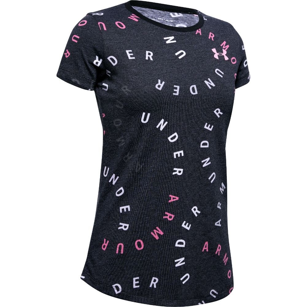  ガールズ ライブ プリント ワードマーク 半袖Tシャツ 1351654 BLK/PCE AT オンライン価格
