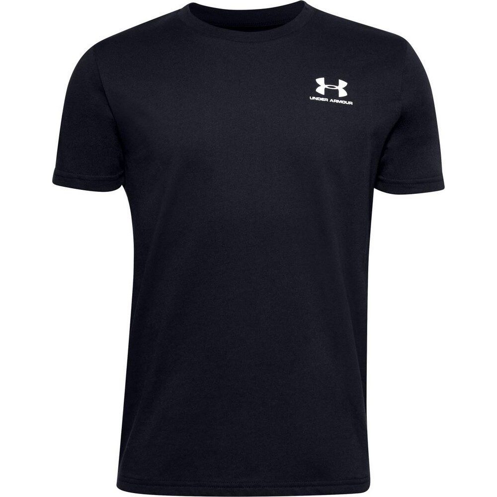  ボーイズ スポーツスタイル レフトチェスト 半袖Tシャツ 1351876 BLK/WHT AT オンライン価格