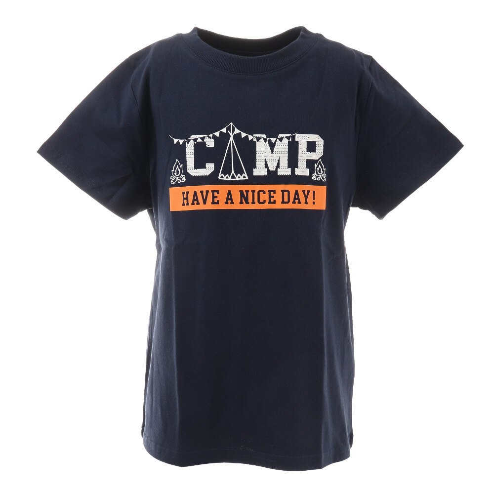  ボーイズ キャンプモチーフTシャツ 865PA1CD6650NVY