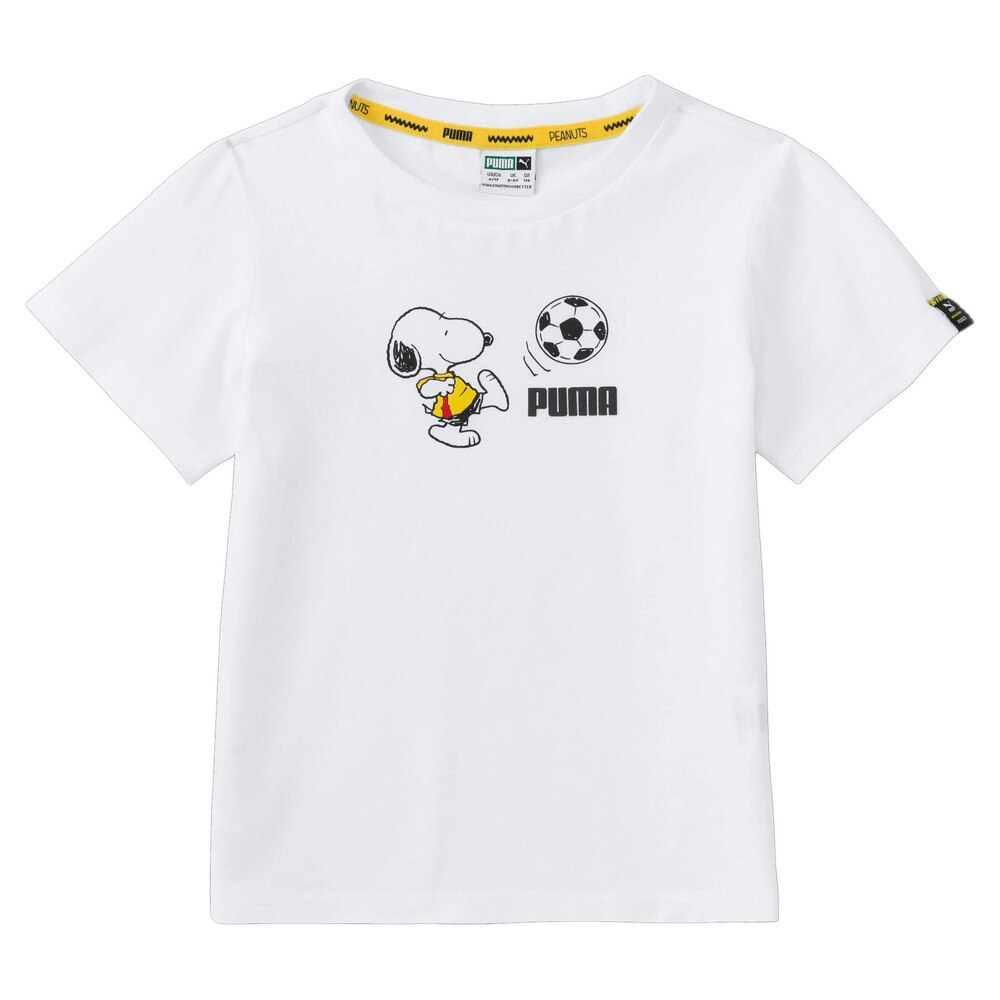  PUMA×PEANUTS キッズ Tシャツ 599457 02 WHT