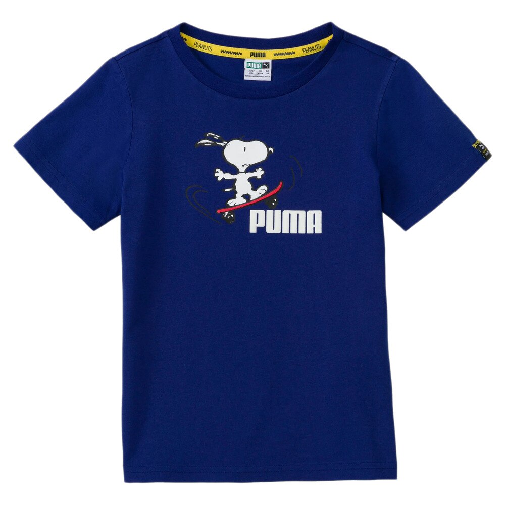  PUMA×PEANUTS キッズ Tシャツ 599457 12 EBLU