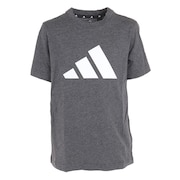 アディダス（adidas）（キッズ）Tシャツ 半袖 キッズ ジュニア フューチャーアイコン スリーストライプス ロゴTシャツ C5371-HG8856