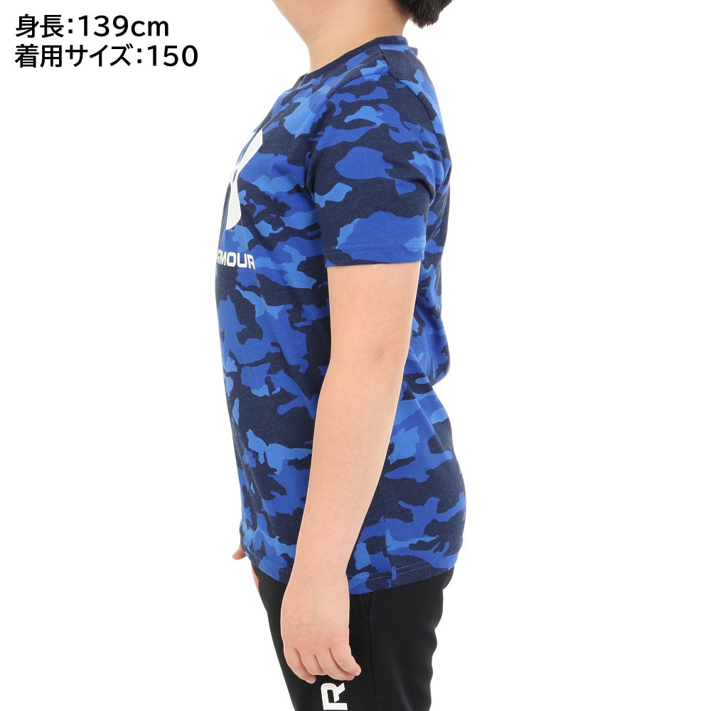 アンダーアーマー（UNDER ARMOUR）（キッズ）半袖Tシャツ ジュニア SPORSTYLE ロゴ AP 1376733 401