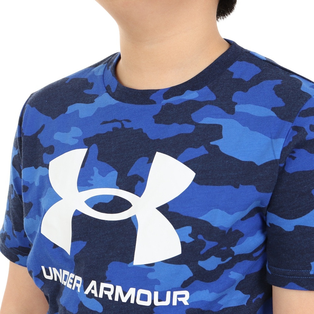 アンダーアーマー（UNDER ARMOUR）（キッズ）半袖Tシャツ ジュニア SPORSTYLE ロゴ AP 1376733 401