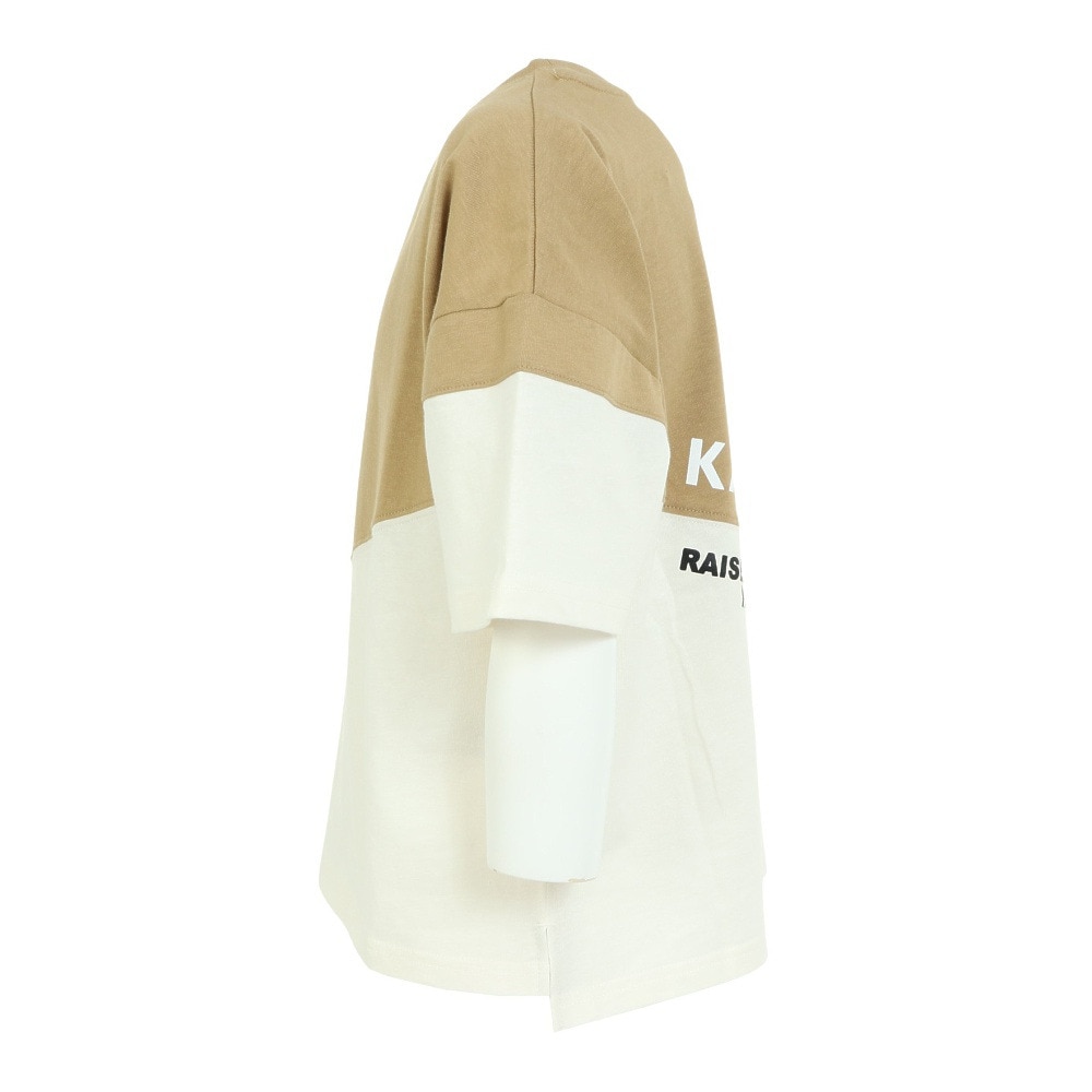 カンゴール（KANGOL）（キッズ）バイカラー切替 半袖Tシャツ 887445 WHT