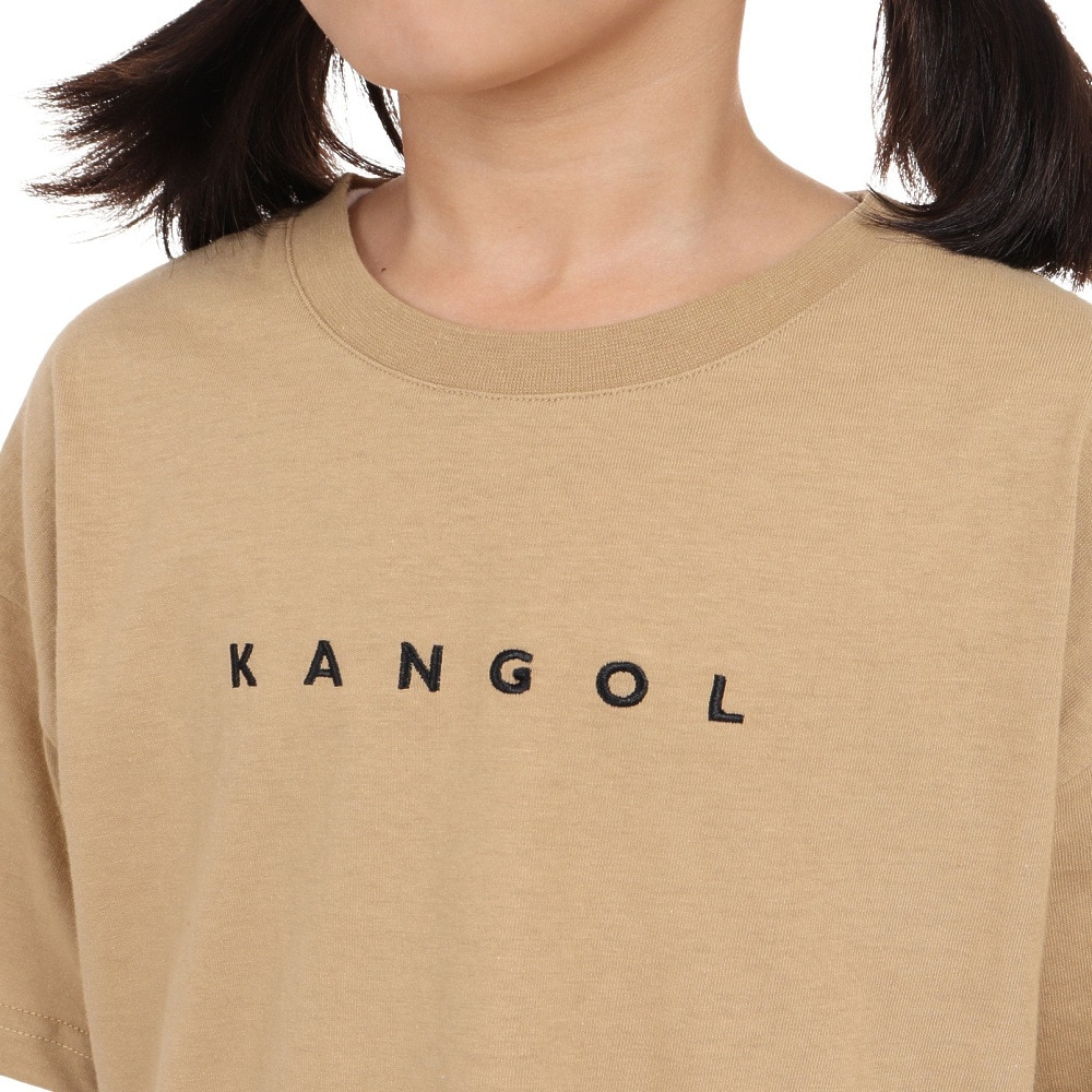 カンゴール（KANGOL）（キッズ）発泡バックプリント 半袖Tシャツ 887447 BEG