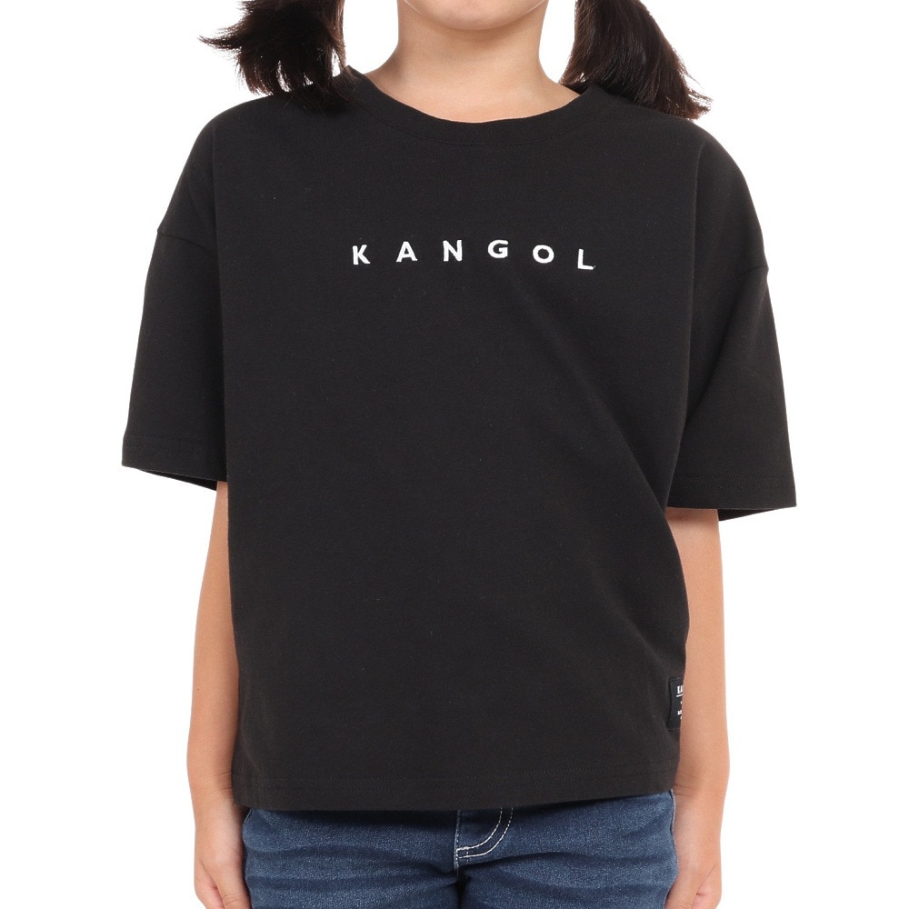 カンゴール（KANGOL）（キッズ）発泡バックプリント 半袖Tシャツ 887447 BLK