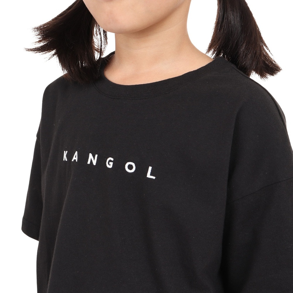 カンゴール（KANGOL）（キッズ）発泡バックプリント 半袖Tシャツ 887447 BLK