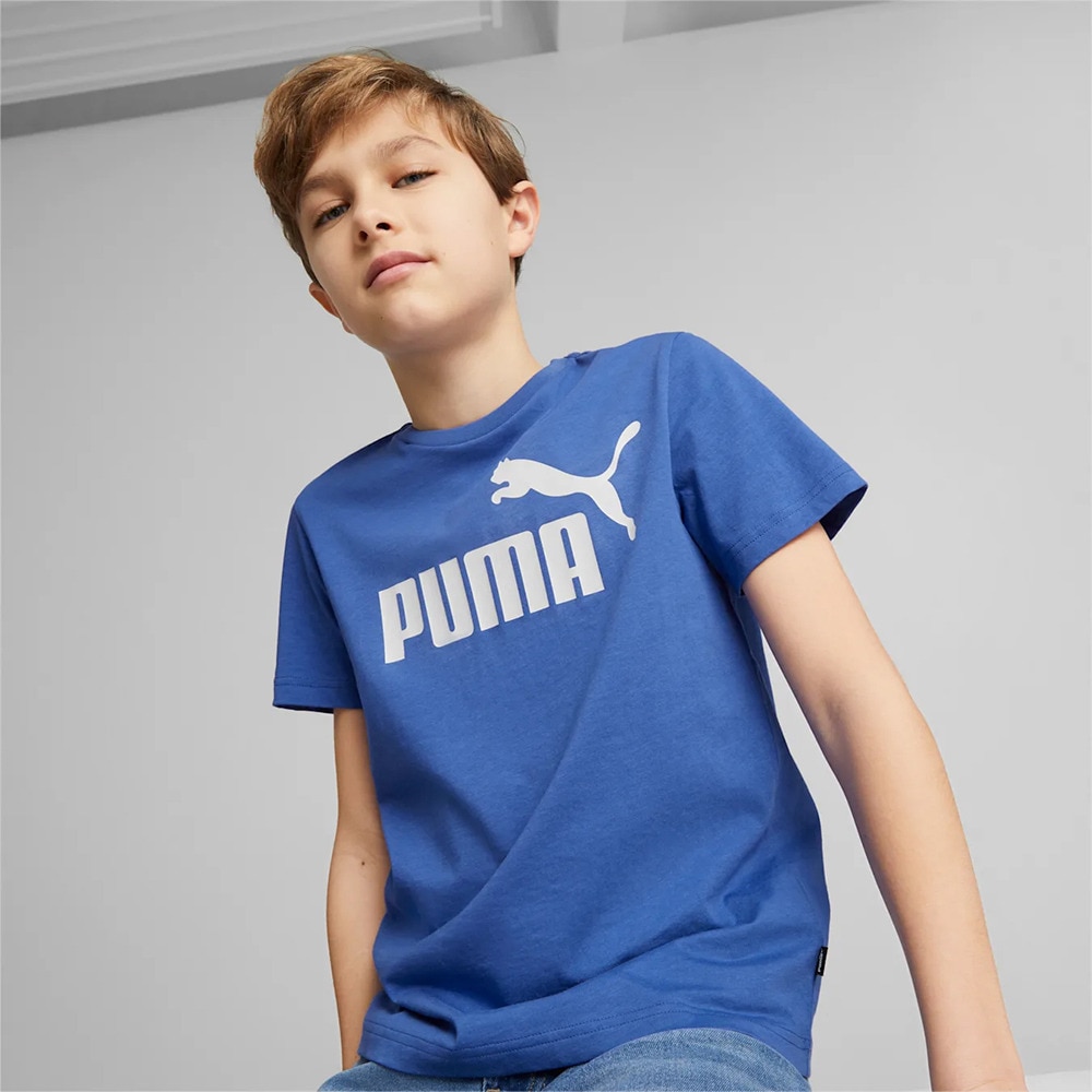 プーマ（PUMA）（キッズ）ジュニア ESS ロゴ Tシャツ 588982 92 BLU スポーツ用品はスーパースポーツゼビオ