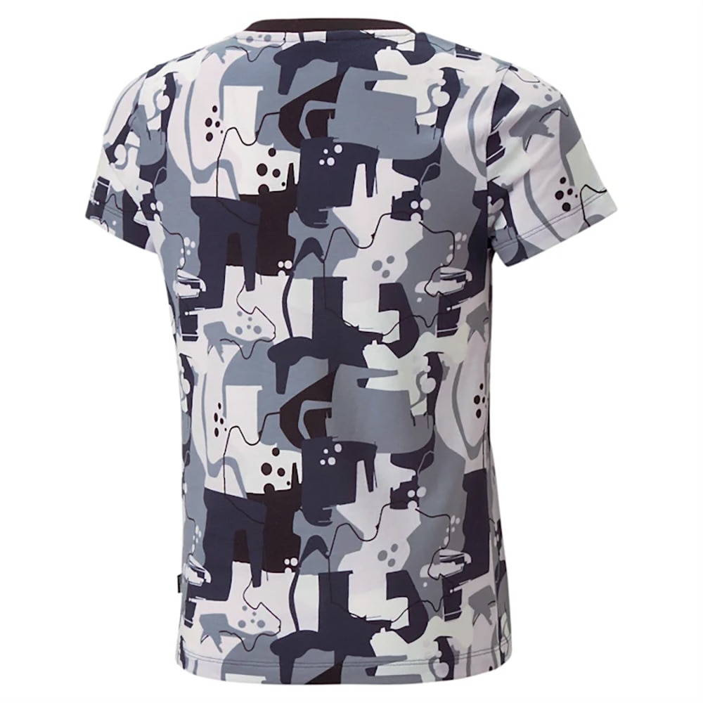 プーマ（PUMA）（キッズ）ガールズ ESS+ ストリートアート AOP 半袖 Tシャツ 675790 01 BLK