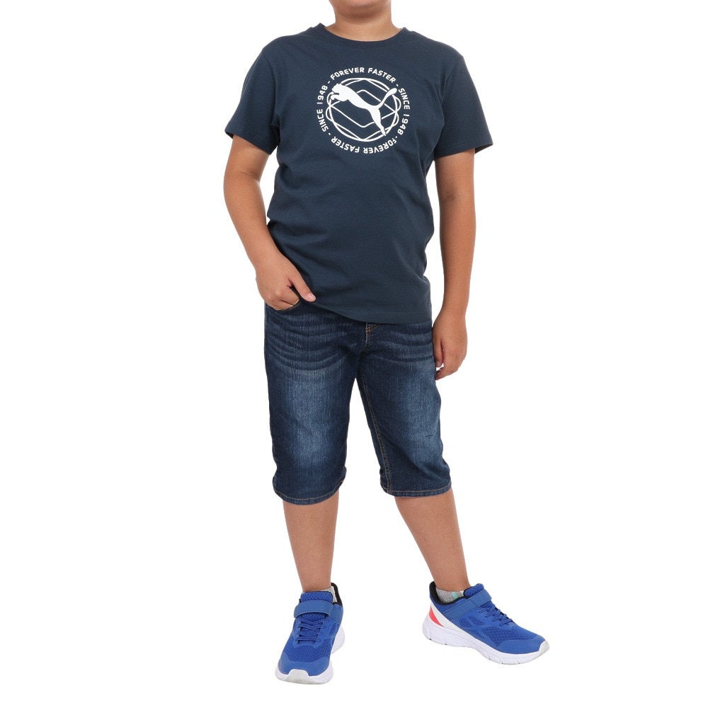 プーマ（PUMA）（キッズ）半袖Tシャツ キッズ ボーイズ ACTIVE SPORTS 675819 16 NVY