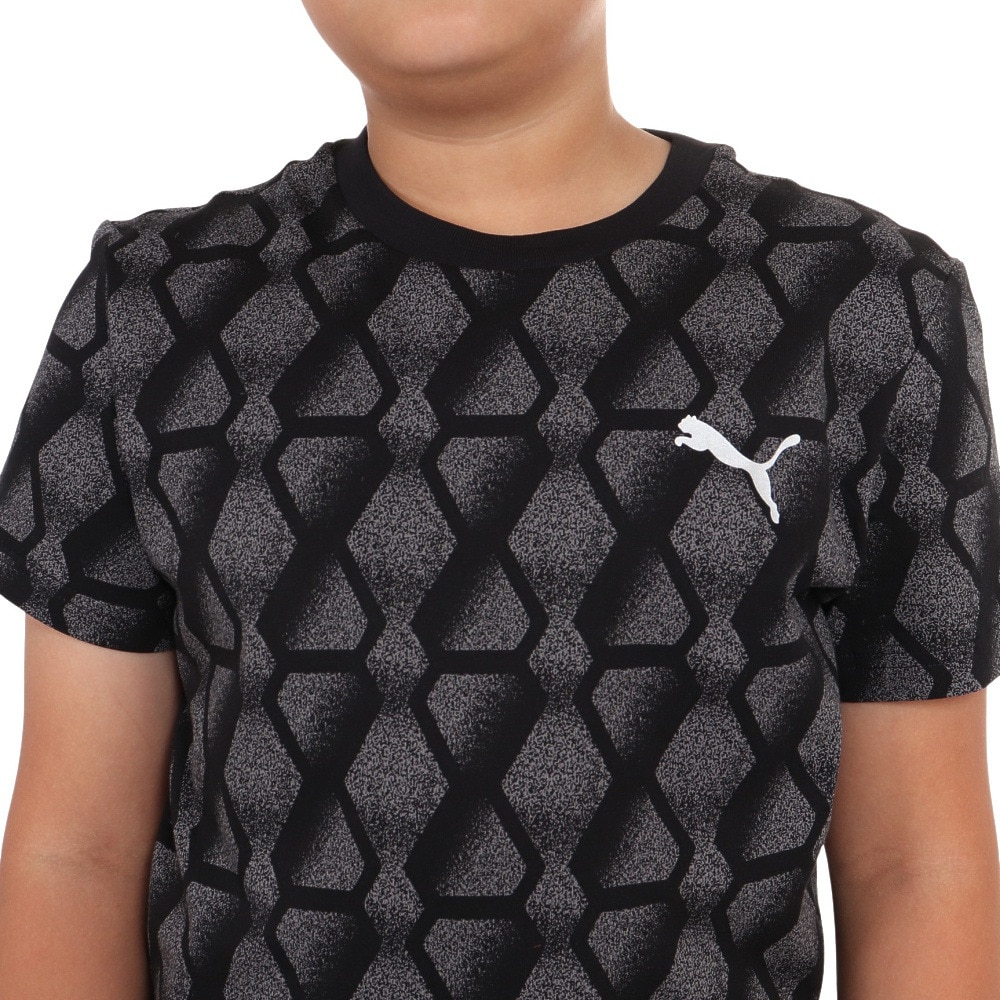 プーマ（PUMA）（キッズ）ボーイズ ACTIVE SPORTS AOP 半袖 Tシャツ 675820 01 BLK