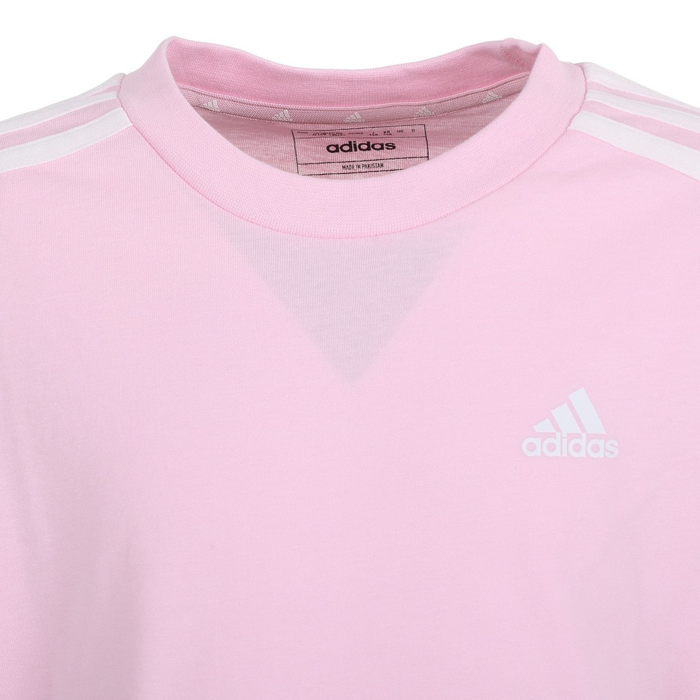 アディダス（adidas）（キッズ）ジュニア エッセンシャルズ スリーストライプス コットン半袖Tシャツ ECN59-IC0608
