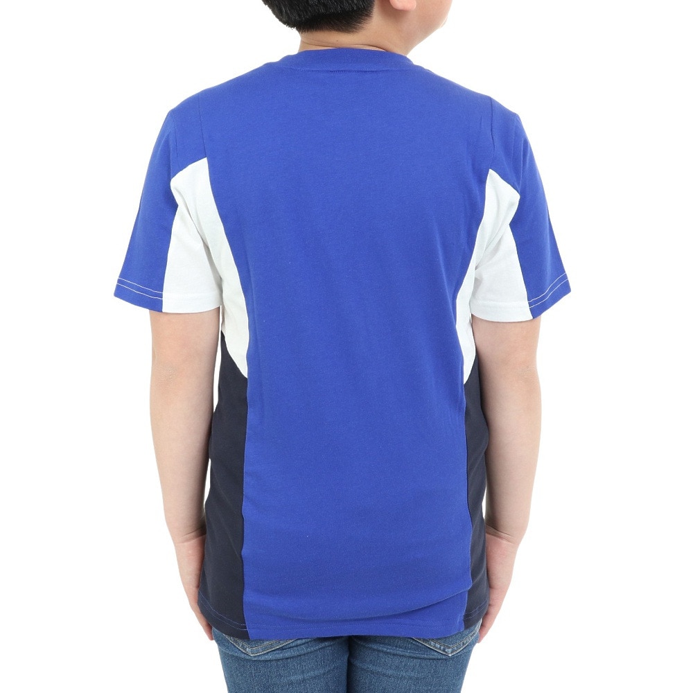 アディダス（adidas）（キッズ）ジュニア カラーブロック スリーストライプス レギュラーフィット 半袖Tシャツ ECO33-HR6361