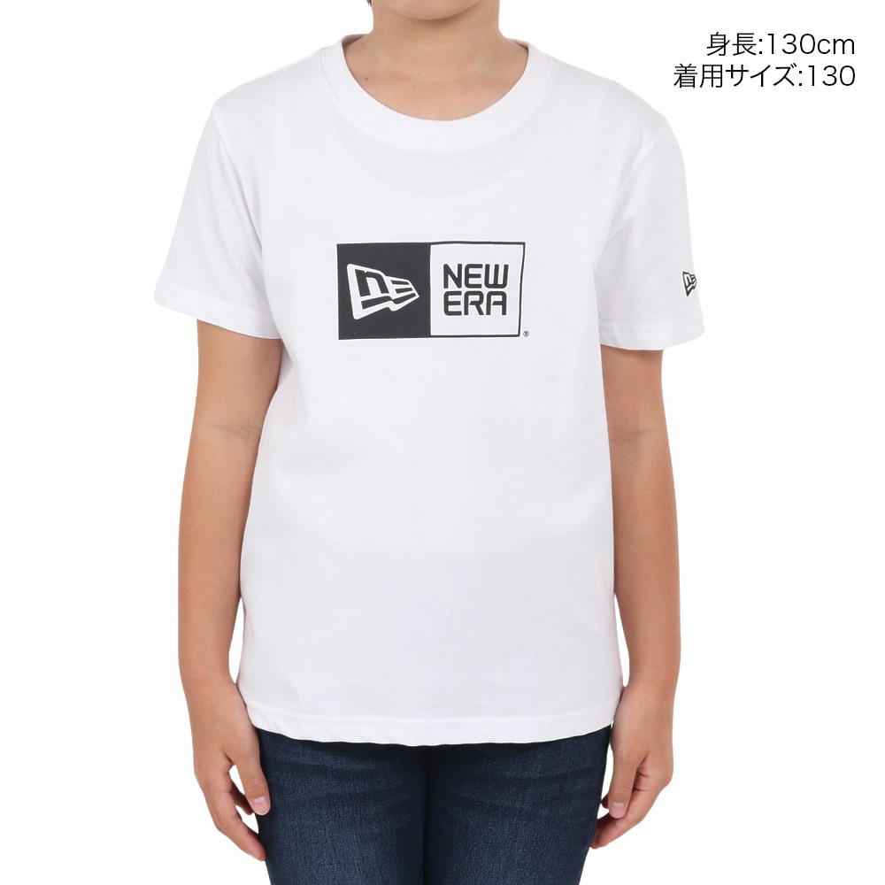 ニューエラ（NEW ERA）（キッズ）ユース 半袖 コットン Tシャツ Box Logo 14111858