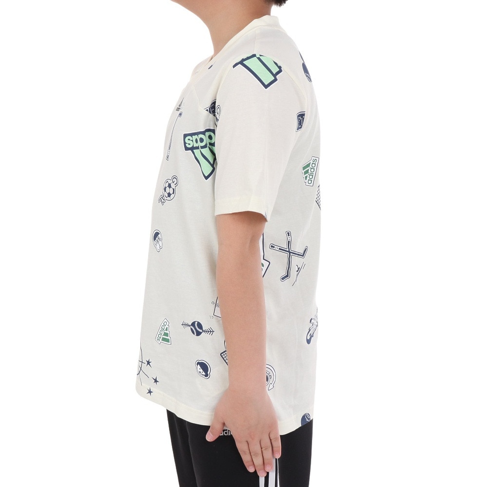 アディダス（adidas）（キッズ）ジュニア ブランド ラブ 半袖Tシャツ KOS59-IS3760