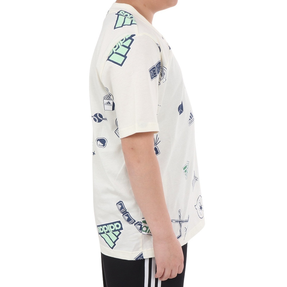 アディダス（adidas）（キッズ）ジュニア ブランド ラブ 半袖Tシャツ KOS59-IS3760