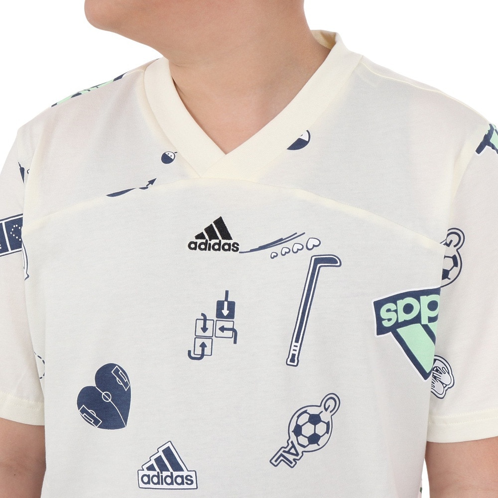 アディダス（adidas）（キッズ）ジュニア ブランド ラブ 半袖Tシャツ KOS59-IS3760