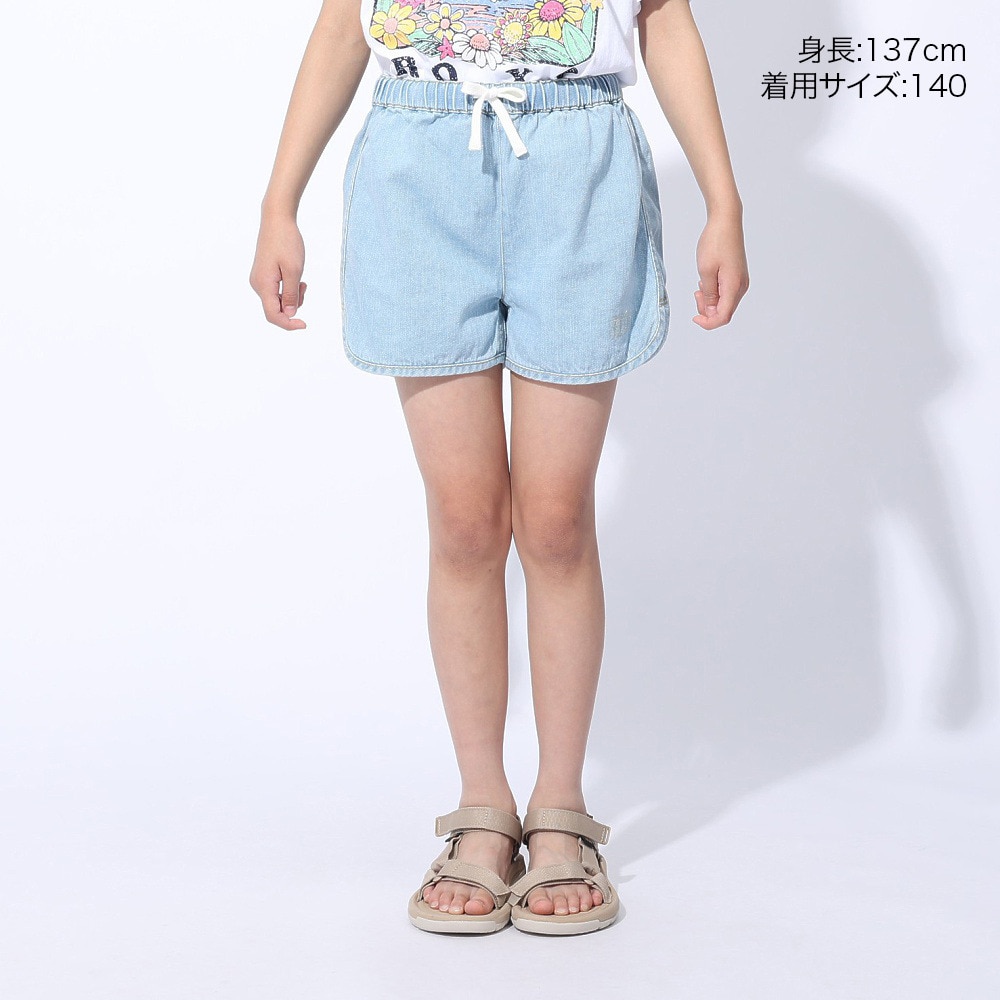 ロキシー（ROXY）（キッズ）MINI GRAVEL デニムショーツ 24SPTPT241115LBL